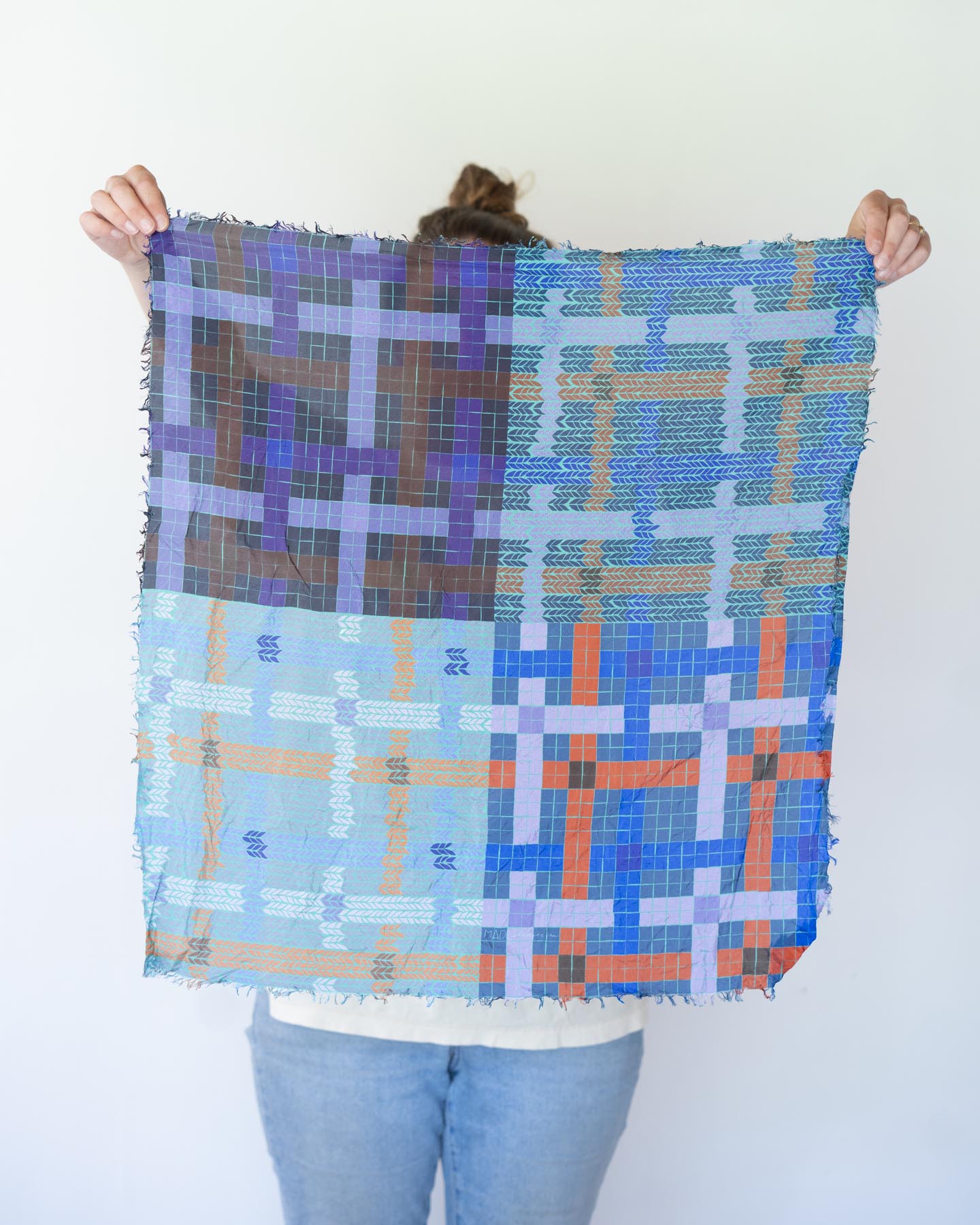 Winter Silk Bandana Scarf - Knit & Weave