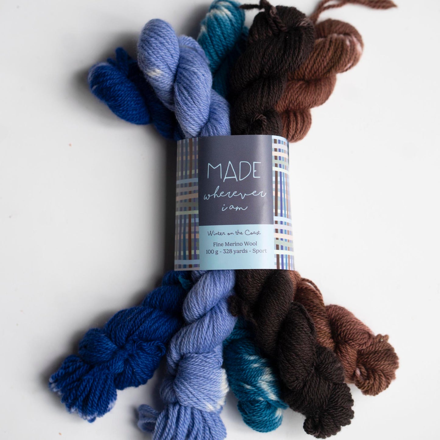 Winter on the Coast Hand Dyed Mini Skeins