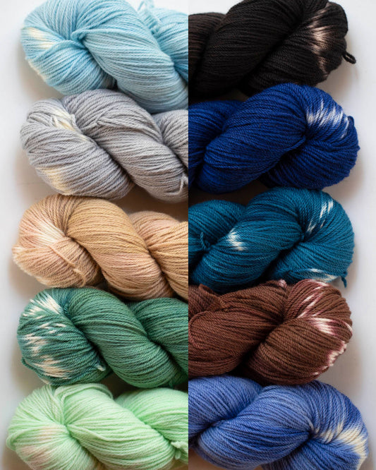Winter on the Coast Hand Dyed Yarn
